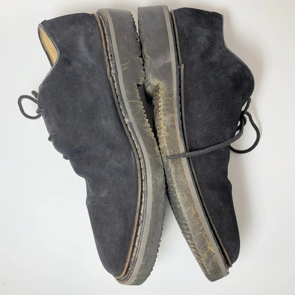Heschung Suede Black Low Top Oxford Lace Up Shoes main image 6
